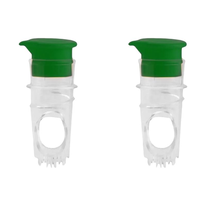 2Pcs Durable Plastic Lemon Squeezer Set Ergonomic Designs Hand Press Juicer for Easily Citrus Fruit Squeezing