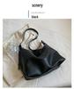 Women's Black Large Capacity Shoulder/Crossbody Bag - Autumn/Winter 2022 Fashion, Casual Versatile Tote for Commute