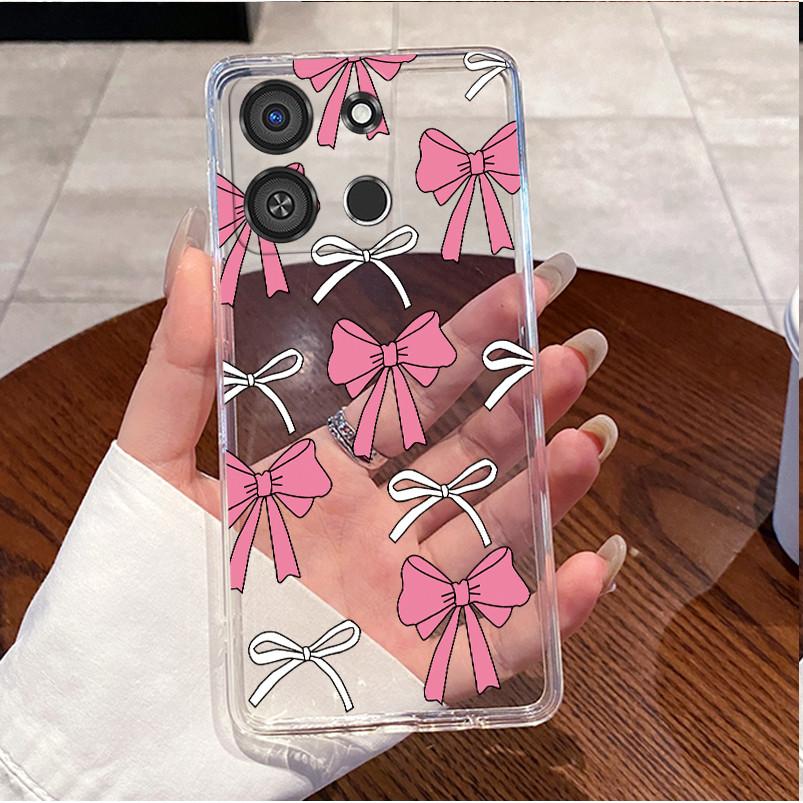 For Itel A05s A663LC Case Clear Luxury Cute Love Rabbit Funny Cartoon Pattern TPU Soft Silicone Phone Case Itel A05s Back Cover