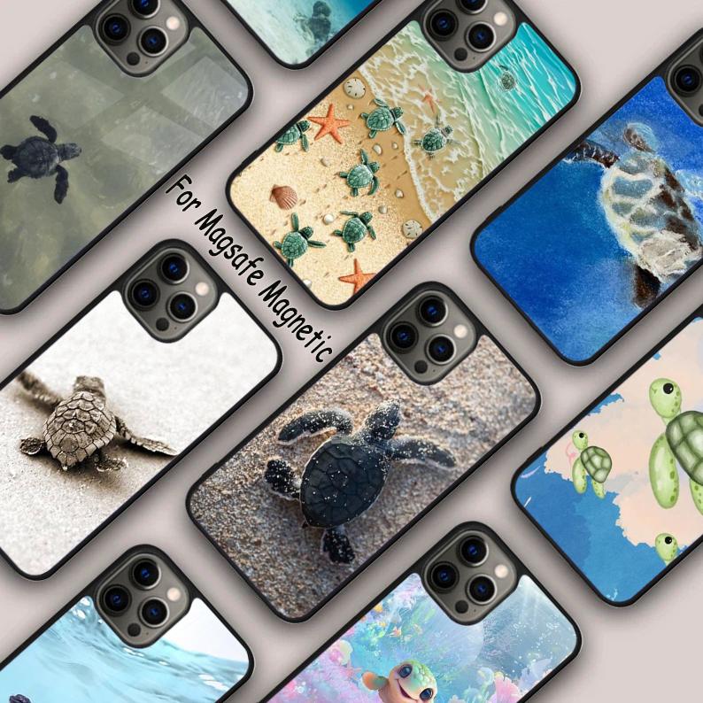 Baby Turtle Magnetic Phone Case For APPLE iPhone 17 Air 16 14 13 12 Pro Max 15 Plus Wireless Charge With MagSafe Cover