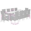 Vidaxl 11-Cz. Garden Furniture Set, With Cushions, Grey PE Rattan