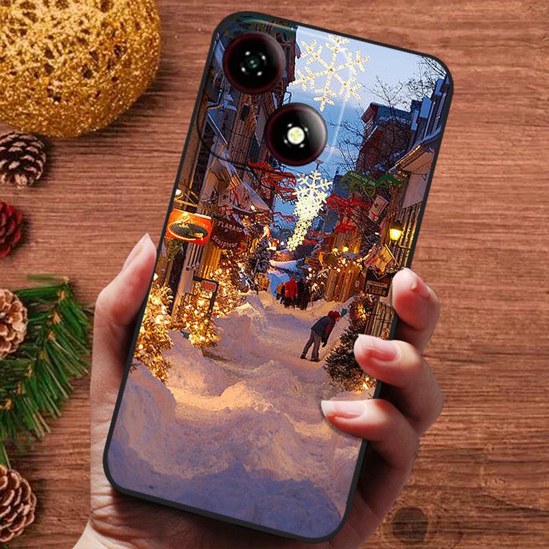 Świąteczne Malowane Etui Dla ZTE Blade A35e A35 A55 A75 4G Nubia Focus Pro 5G Etui Silikonowe Miękkie Fundas Pokrowiec na Telefon A35 e A 55