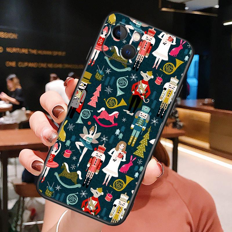 

Nutcracker Case For iPhone 14 15 16 Pro Max 11 12 13 Mini X XR XS Max 14 Plus Soft Cover iPhone X XS