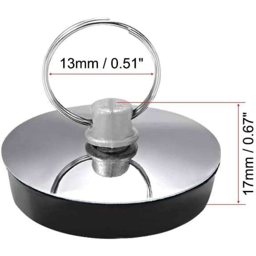 

Резиновая пробка для раковины, сливная пробка, аксессуар 35 мм с кольцом, подходит для ванны, кухни, ванной комнаты, 3 штуки