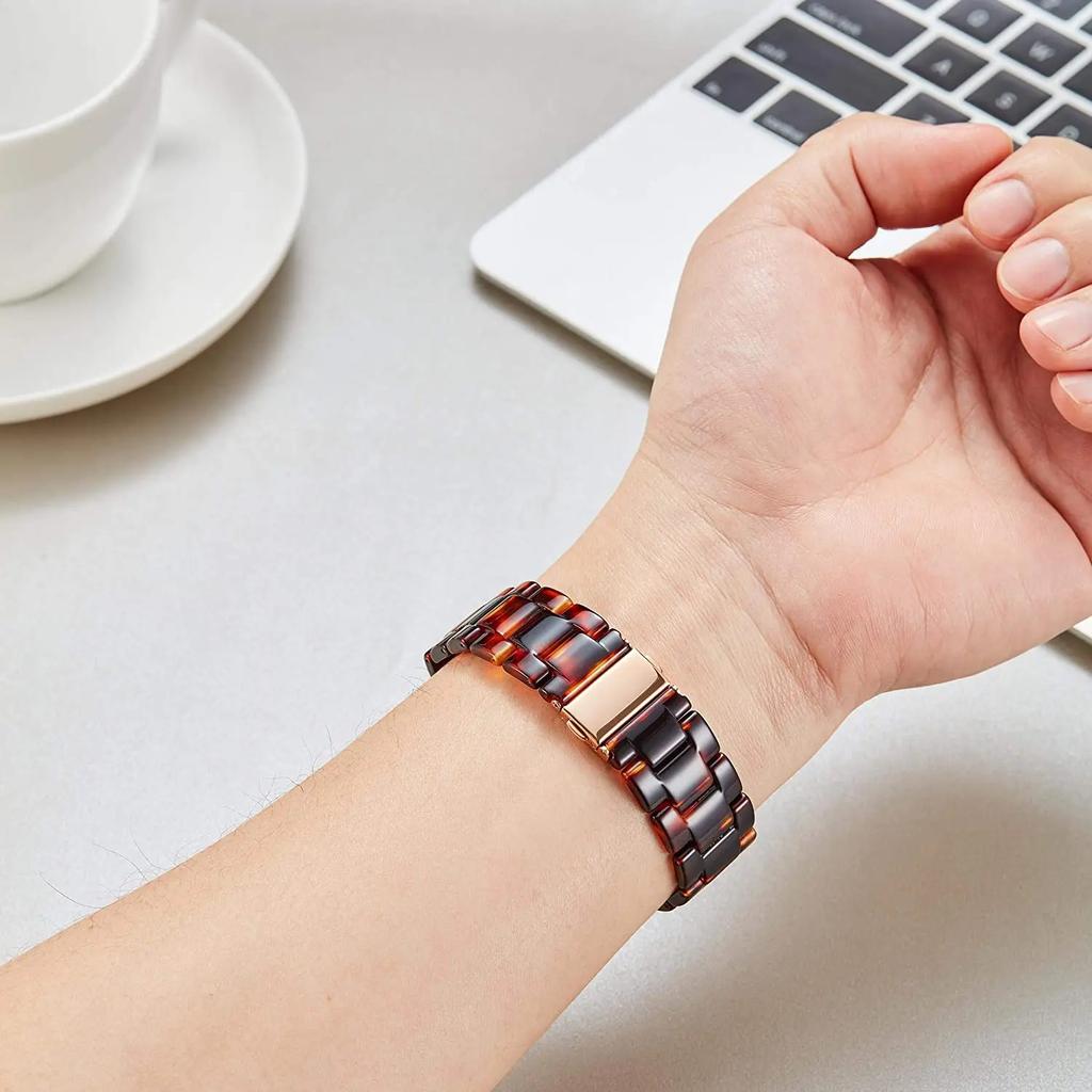 Resin Transparent Band For Huawei Watch GT5/4 GT3/5pro 46mm For Samsung Galaxy Watch 6 3 45mm Gear S3 Lady Strap for Seiko 22mm