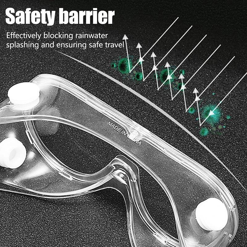 EN166 Certified Scratch-Resistant Transparent Anti-Fog Anti-Static PC Lens Safety Goggles Industrial Construction Chemical