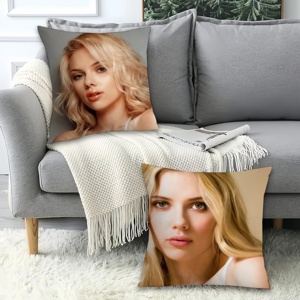 American Actor S-Scarlett J-Johansson Pillow Case Office Cushions Suitable For Sofa Car Bedroom Decorative Cushion Cover