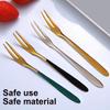 5 szt. Stal nierdzewna Widelec do owoców Kształt wykałaczki Patyczki do ciasta, deseru, jedzenia