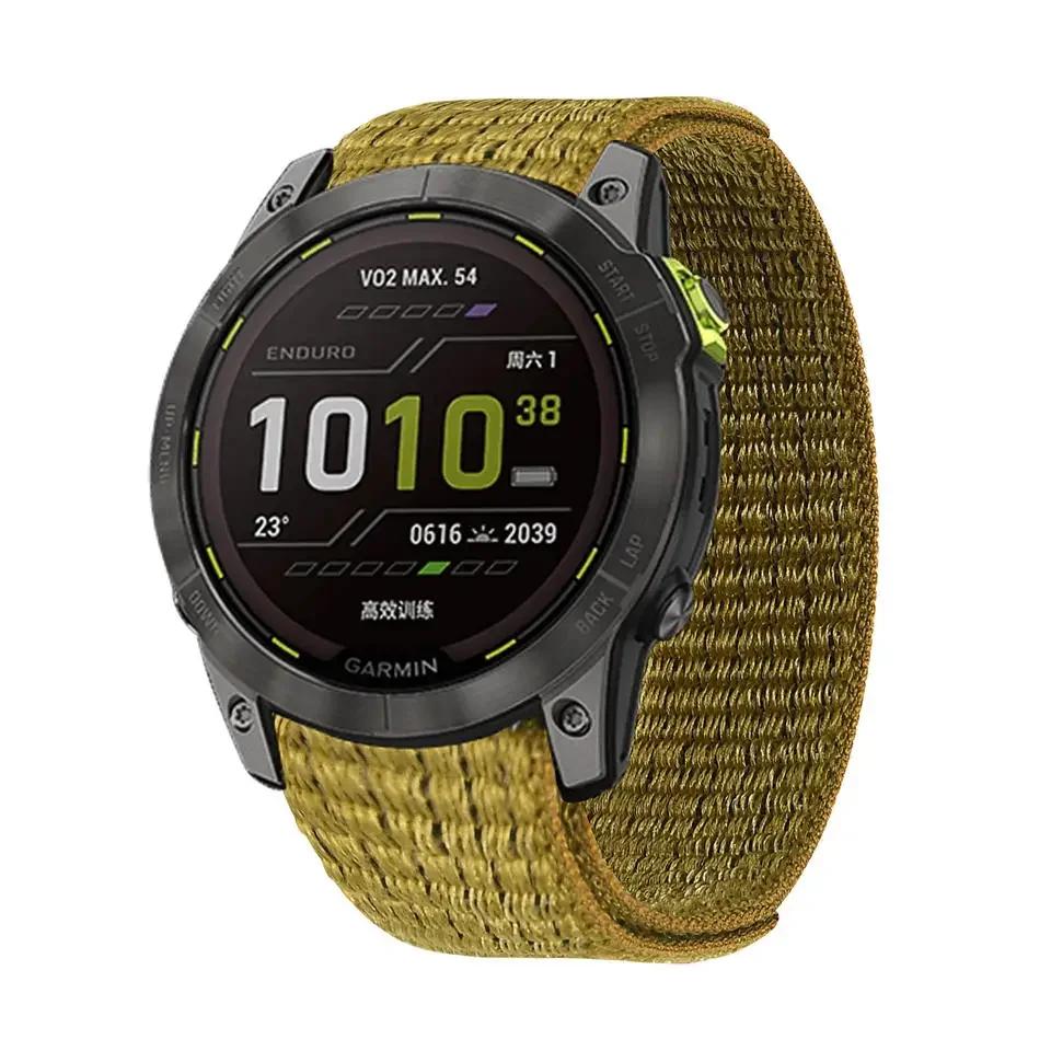 26 20 22mm nylonový řemínek na hodinky Garmin Fenix 7X 6X Pro 7 7S 6 6S 5X 5 5S Plus/Venu 2 Plus Rychloschnoucí řemínek na háček a smyčku