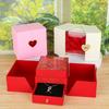Automatic Pop-up Rose Gift Box Portable Jewelry Box Jewelry Storage Display Case  Proposal Surprise