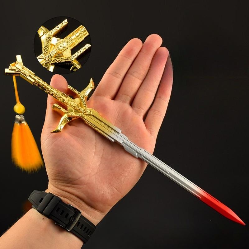 30cm/11.8in Medieval Swords Assassin’s Creed Weapon Model Metal Game Peripherals Cosplay Holiday Gift Ornaments Toys Collectible