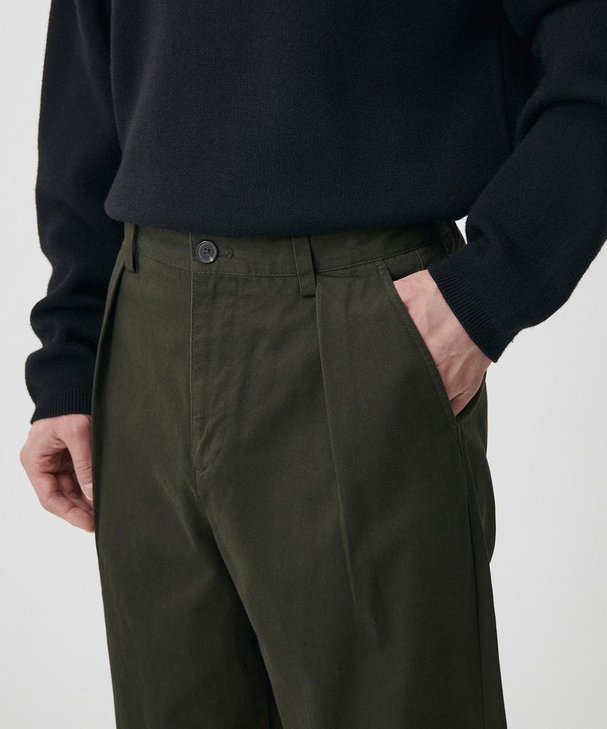 MUSINSA STANDARD Reverse One-Tuck Regular Fit Chino Pants [Khaki]