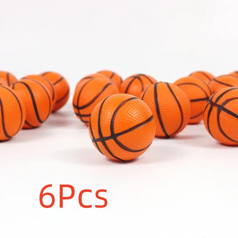 

6/12/24Pcs Small Basketball Party Favors Squishy Small Stress Sphere Basketball Sports Bouncy Stress Balls School Reward Fidgeting Toys