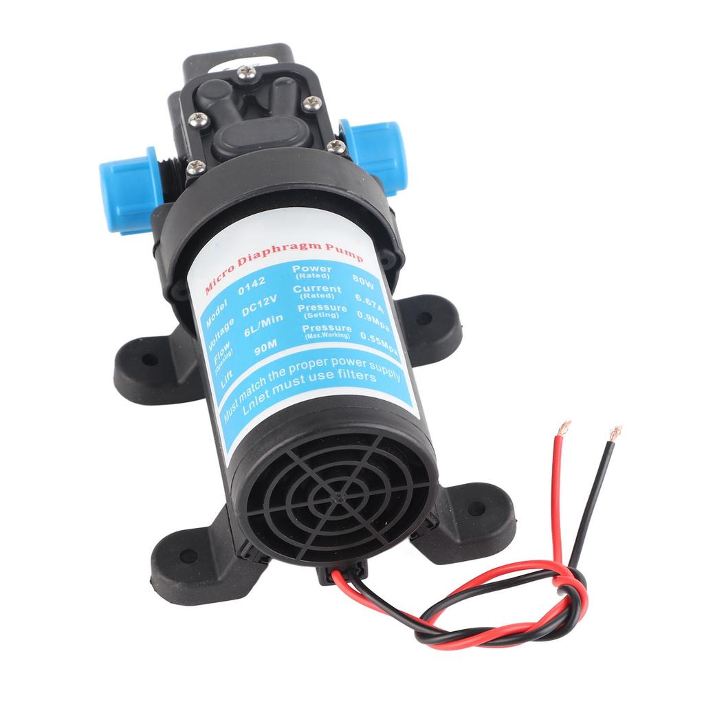 Micro Diaphragm Pump Electric High Pressure DC SelfSuction Boost Car Washing Cleaning 6L Min