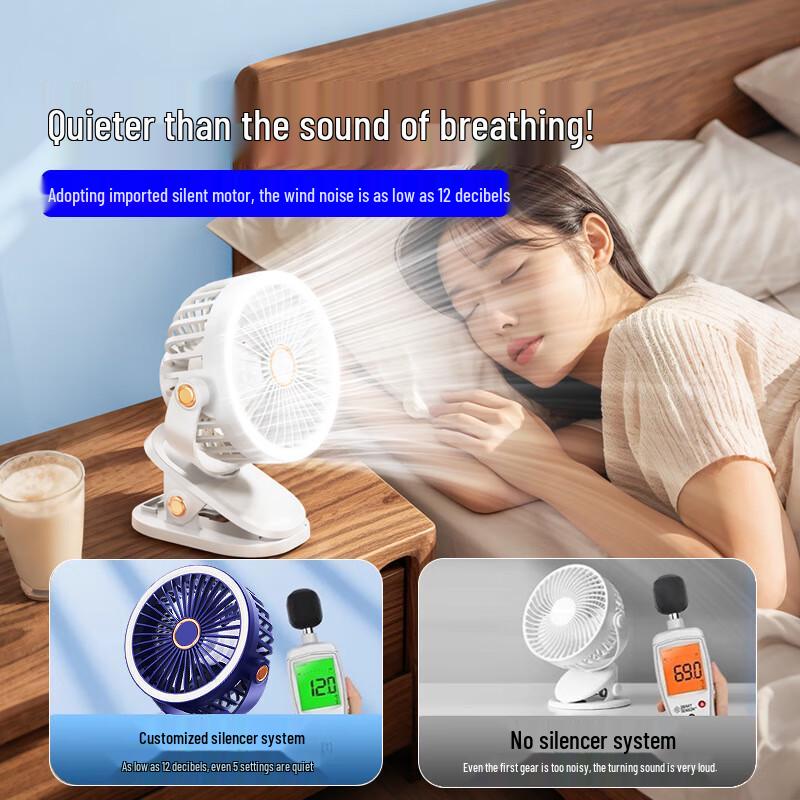 Li Shen Mini USB Quiet Clip-on Desk Fan