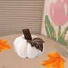 Gehäkelte Kürbisse Dekoration Handgemacht Ernte Gehäkelter Kürbis Stoff Dekorativer Kürbis für Halloween Thanksgiving