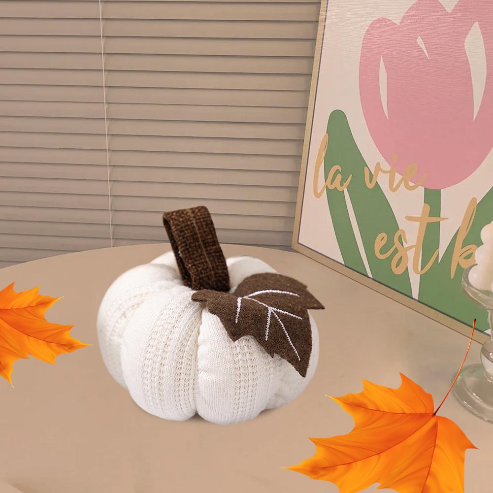 Gehäkelte Kürbisse Dekoration Handgemacht Ernte Gehäkelter Kürbis Stoff Dekorativer Kürbis für Halloween Thanksgiving