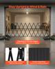 Expandable Barricade, 3.37m Expandable Safety Barrier, Flexible Mobile Barricade with Locking Casters, Portable Folding Security Gate Metal Traffic