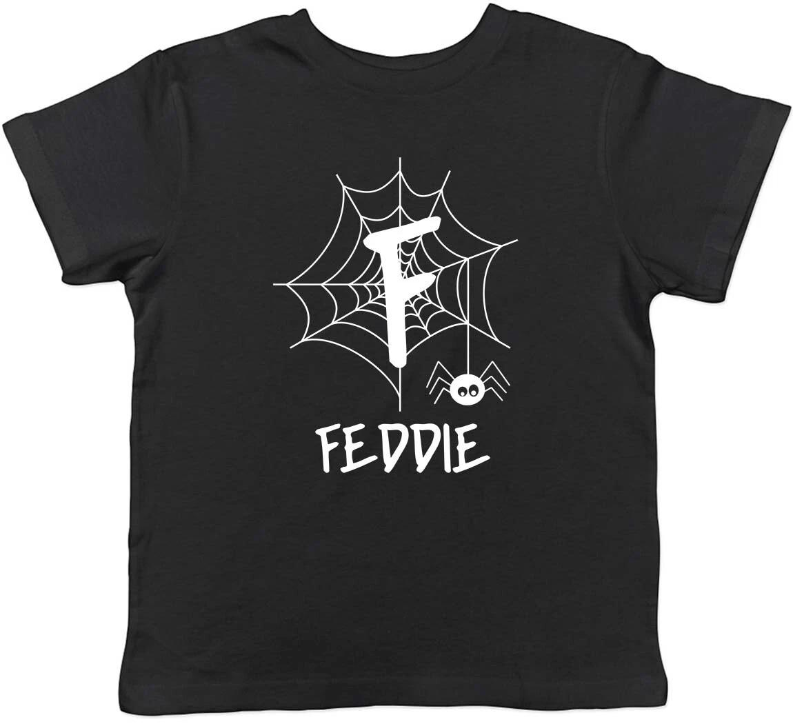

Personalised Spider Web With Cute Spider Childrens Kids T-Shirt Boys Girls 100