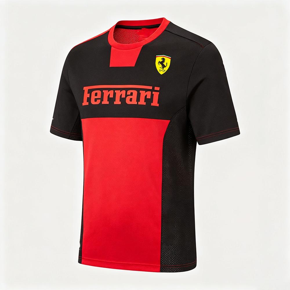 2026 Ferrari Summer Round Neck 3D Print T-shirt Formula 1 Motor Racing Short Sleeve Top