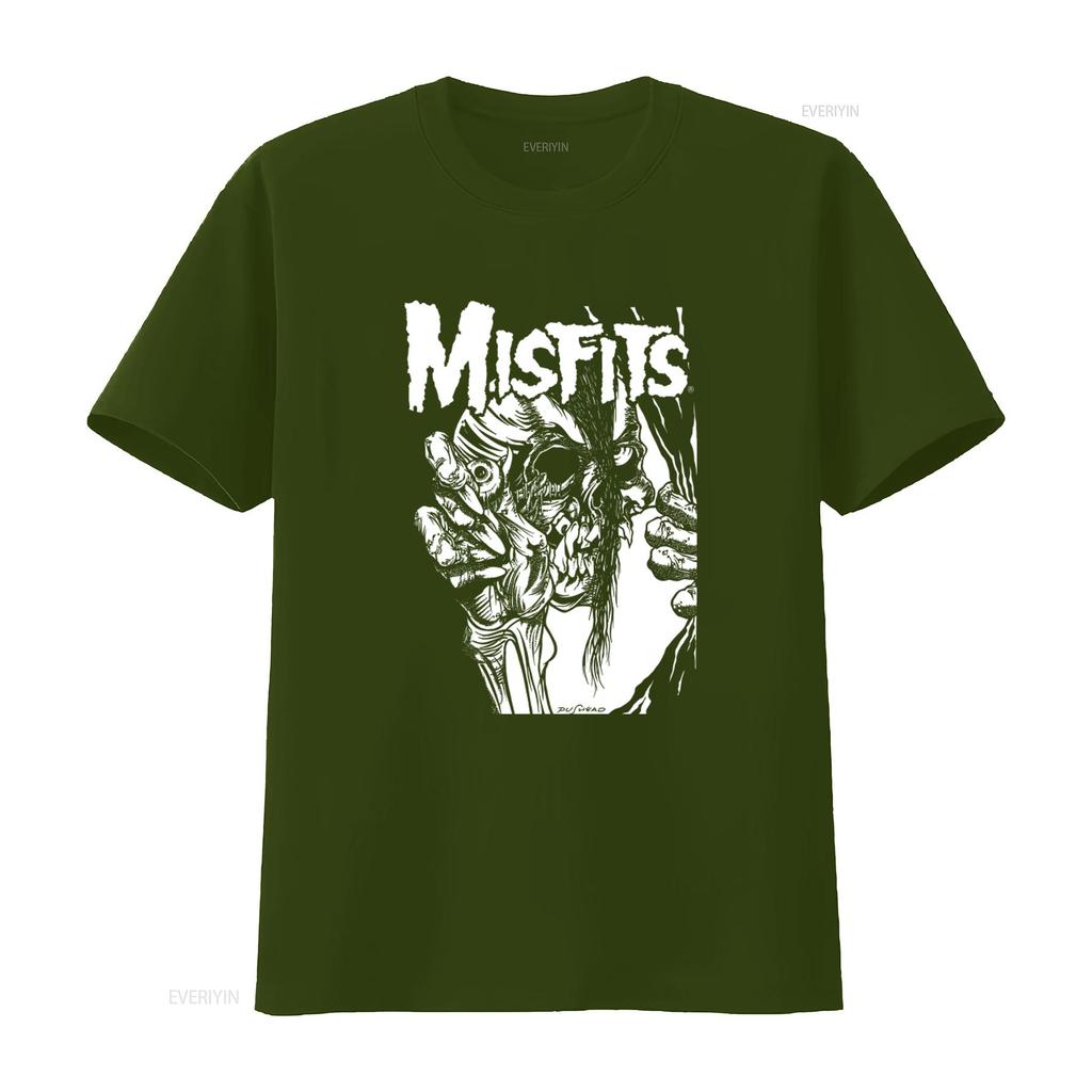 Misfits Pushead Eyeball Black and White T Shirt Mens Licensed Rock N Roll Music Retro Design vintage Washed Comfortable Stylish
