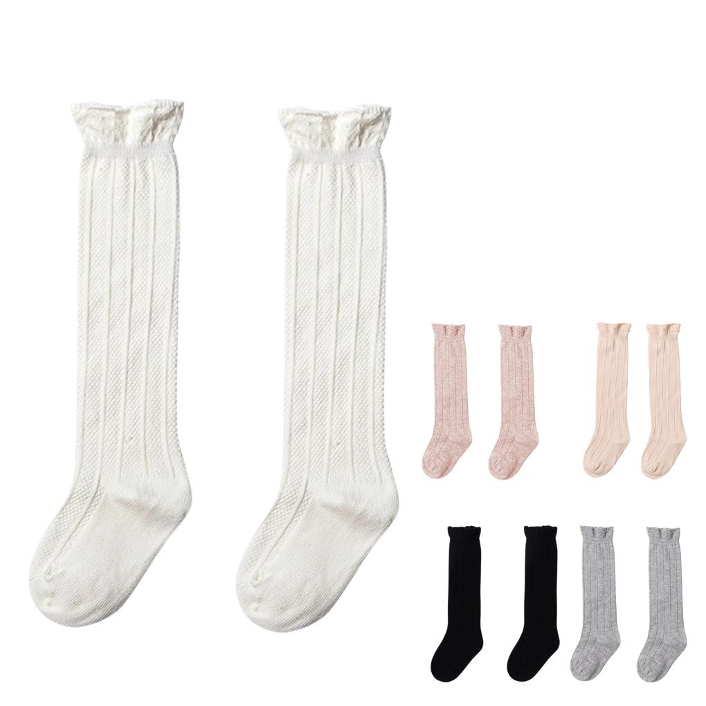 Schöne Spitze Kniehohe Socken für Mädchen Kinder Baumwolle Weich Lange Socke Warme Socken