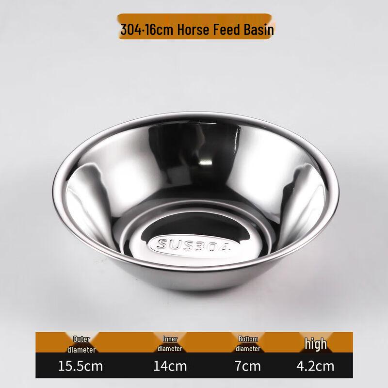 

Layuxuan 304 Stainless Steel Thickened Wide-Rim Bowl