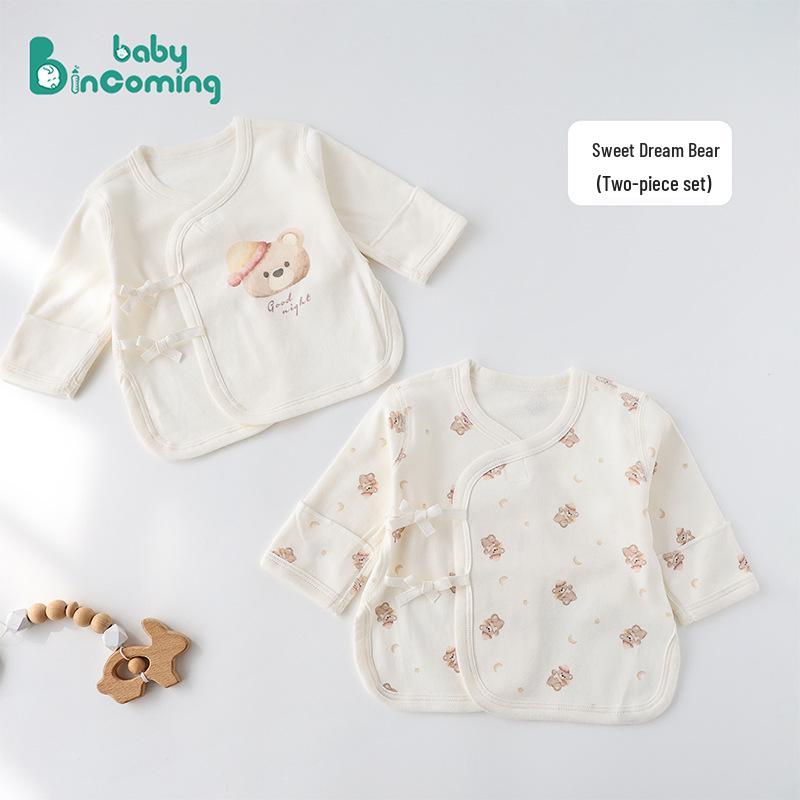 Class A Unisex Soft Pure Cotton Tagless Newborn Half-Back Shirt for Boys & Girls Size 59