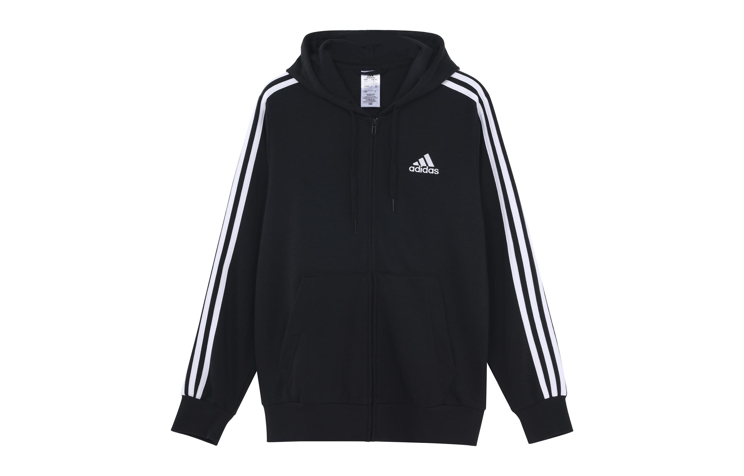 

Adidas Free Shipping With AdiClub Essentials French Terry 3-Stripes Full-Zip Hoodie GK9032 XXXL