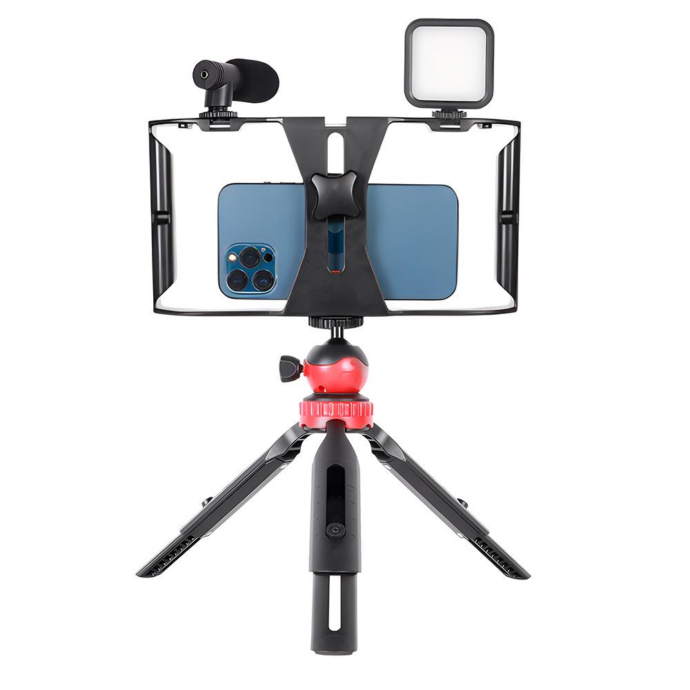 Desktop Tripod Stabilizer for Mobile Live Broadcast with Rabbit Cage Frame