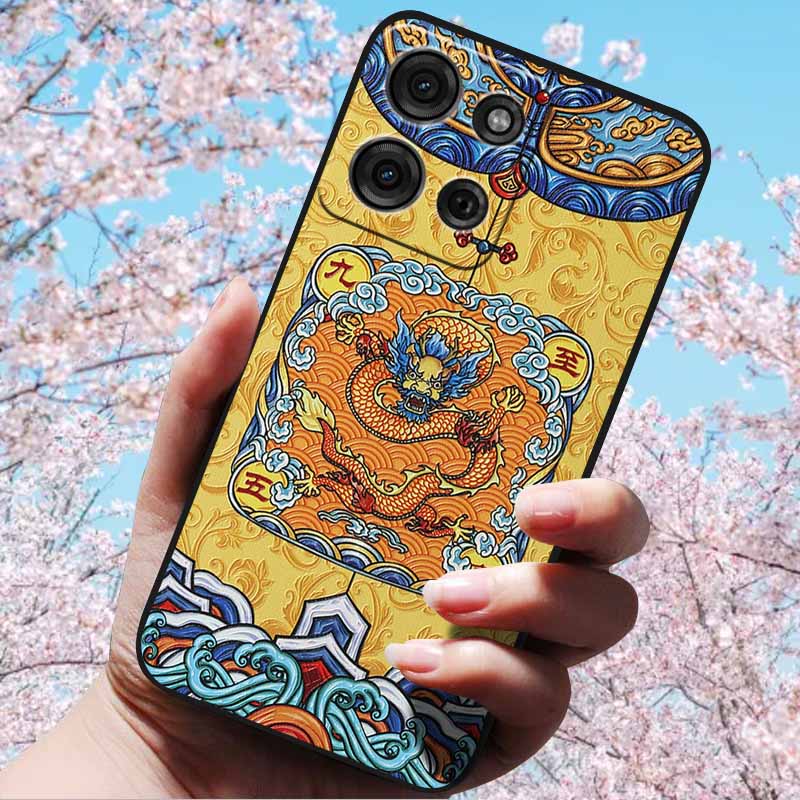 3D Relief Embossed Retro For Motorola Moto G15/ G15 Power Cases Soft Silicone Back Cover Case For Moto G75 5G 3D TPU Relief Case