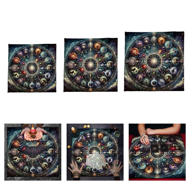 Premiums Velvets Tarots Tablecloth Multiple Size Mystical Fade Resistant Washable Board Game Accessory