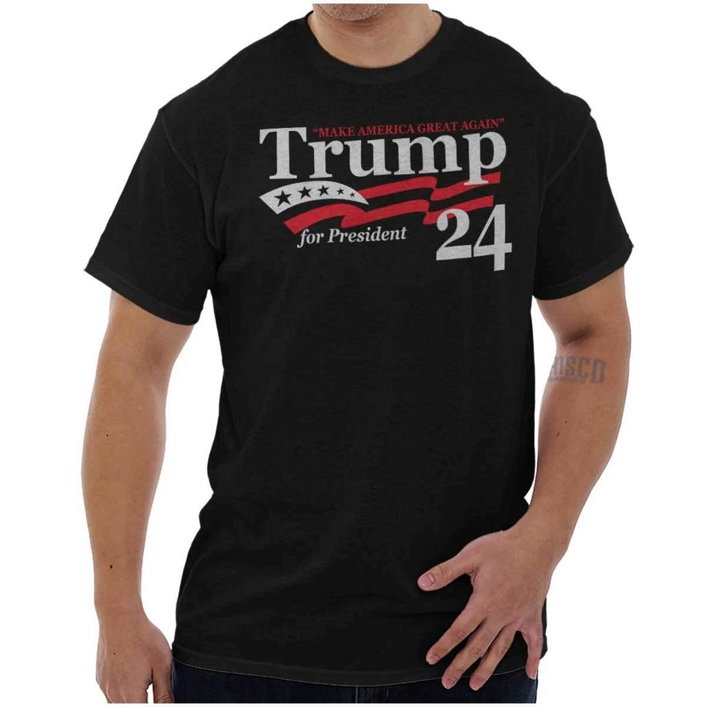Donald Trump For President 2024 Campaign Womens or Mens Crewneck 100% Cotton T-shirt Mens Tees Top Tee