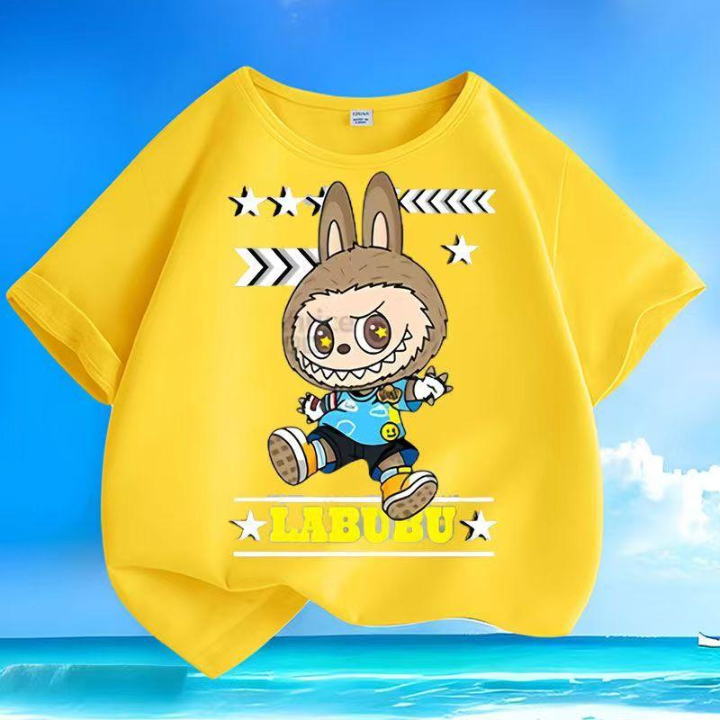 Explosiv LABUBU-docka 3D-tryckt barn-t-shirt Pojkar och flickor Sommar sval topp Gåva till barn