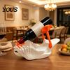 Dekoratives Weinregal Gans Flaschenhalter, 3D-gedrucktes Regal, Praktisches Neuheitsgeschenk, Vielseitige Dekoration, für Zuhause, Küche, Bar, Büro, Arbeitsplatte
