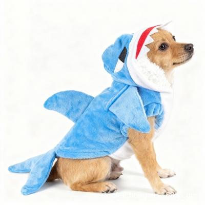 Fleece Haustier Hai Cosplay Kostüm Warm Bequem Hund Cosplay Kleidung Verdickt Niedlicher Stil Haustier Verwandlungskleidung