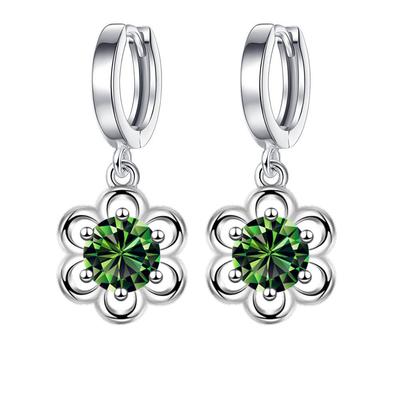 Neue Europäische und N Sonnenblumen mit Diamanten Ohrringe Kühler Wind Fortgeschrittener Sinn Ohrringe