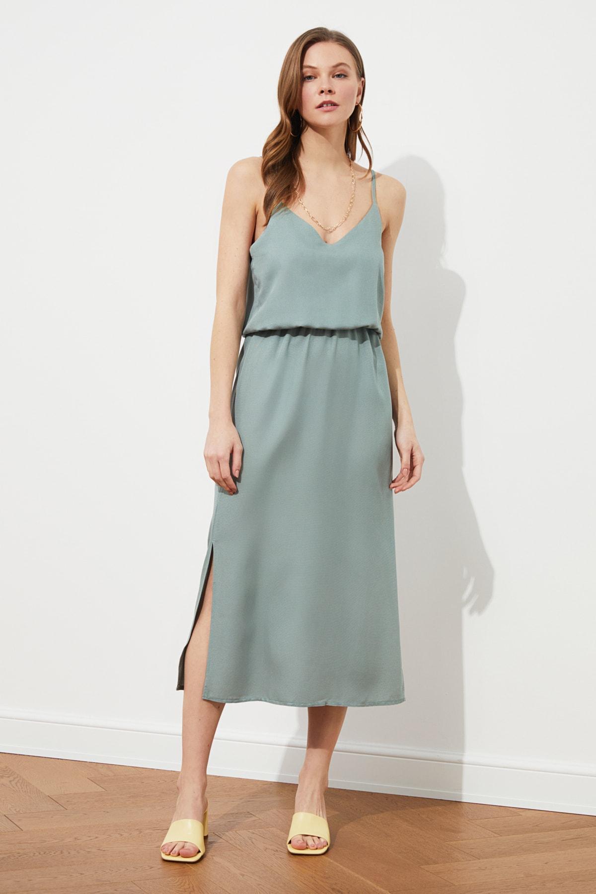 

Khaki Hanging Dress TWOSS19EL0276