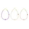 Small round natural citrine, strawberry quartz, amethyst, and aquamarine crystal bracelet for women, slim style