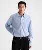 Relaxed Three-Pin Stripe Poplin Shirt [Blue/White]