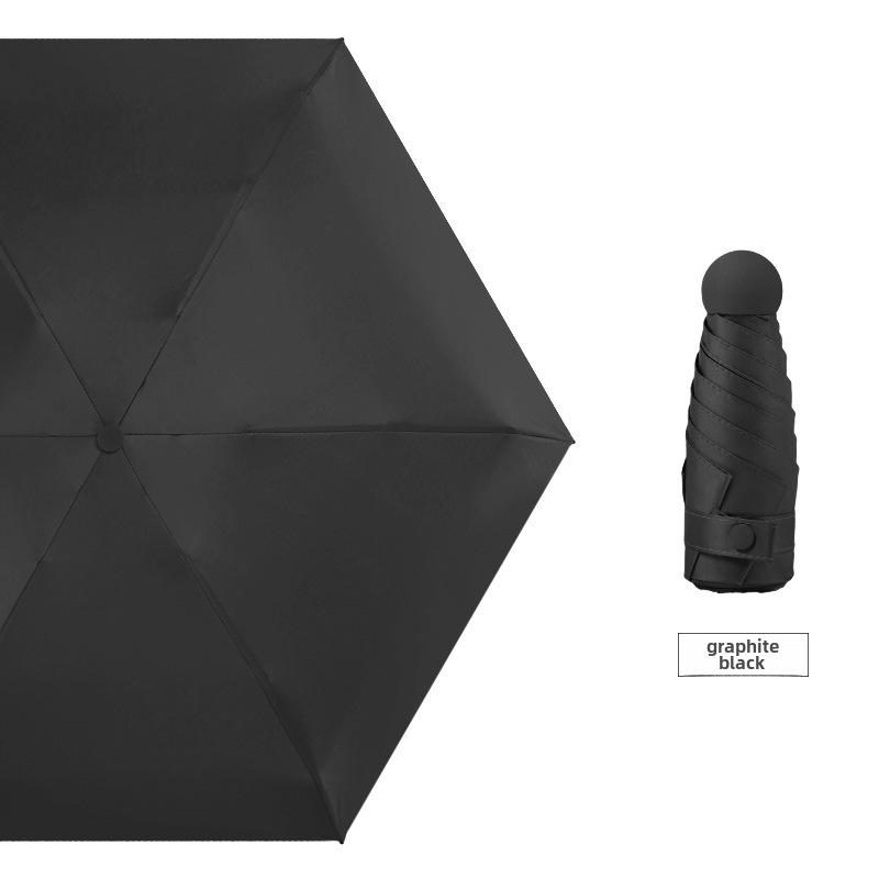 Umbrelă compactă de damă cu ștanțare aurie: Protecție UV, pliabil portabil, pentru soare și ploaie