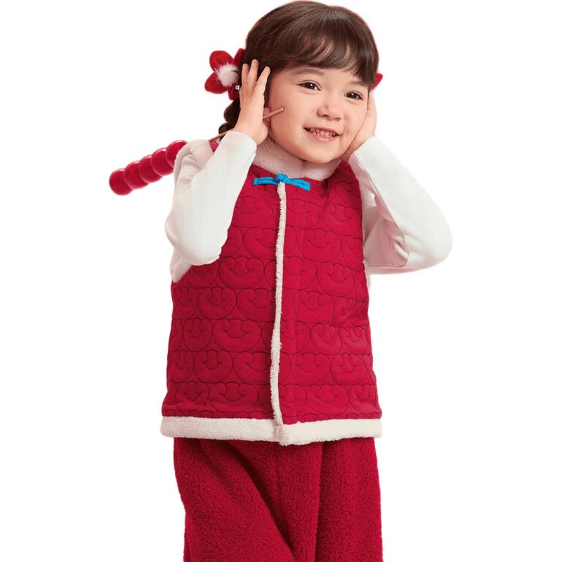 Balabala Kids' Padded Vest (New Year Red)