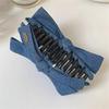 Eye Catching Hair Bows Clip Soft Jeans Fabric Hairpin Fashion Barrettes Hair Ornament For Girls Adults Hairstyling