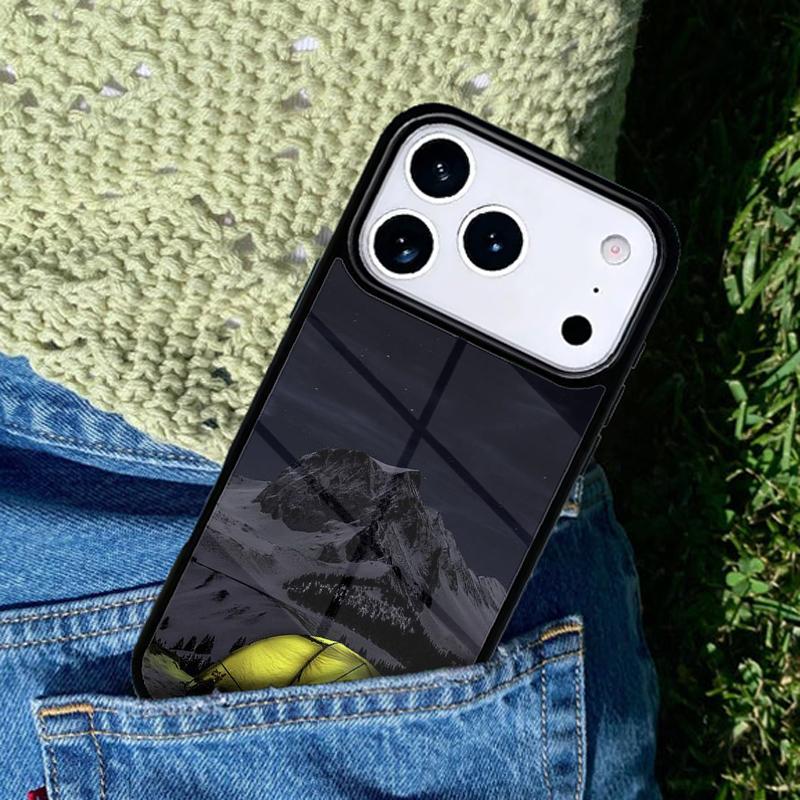 Vintage Camping Nature Mountain Soft Phone Case Cover for IPhone 11 12 13 14 15 16e 17 Pro Max Coque for IPhone 17 Air