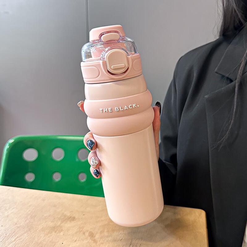 OLOEY Insulated Dual-Use Water Bottle with Straw