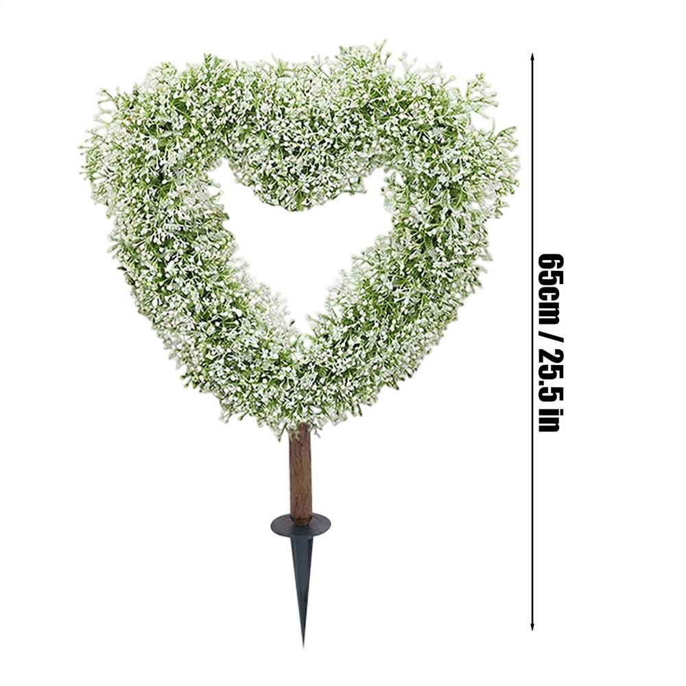 Fake Plant Heart Shaped Valentines Plant Decor Faux Plants For Outside Yard Wedding Home Farmhouse Decor Artificial Plants