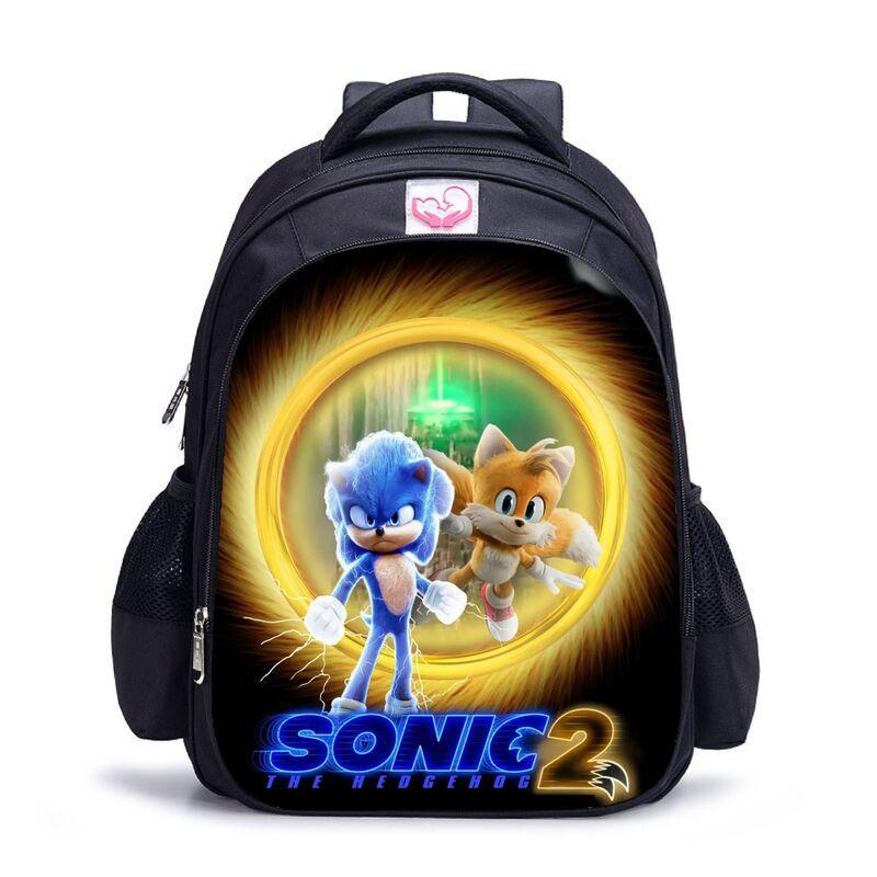 Sonic Waterproof Student Backpack With Large Capacity For Kids Outdoor Travel