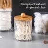 Scatola Portaoggetti Organizer per Cotton Fioc con Coperchio Design Trasparente Contenitore Multiuso per Dischetti di Cotone, Filo Interdentale
