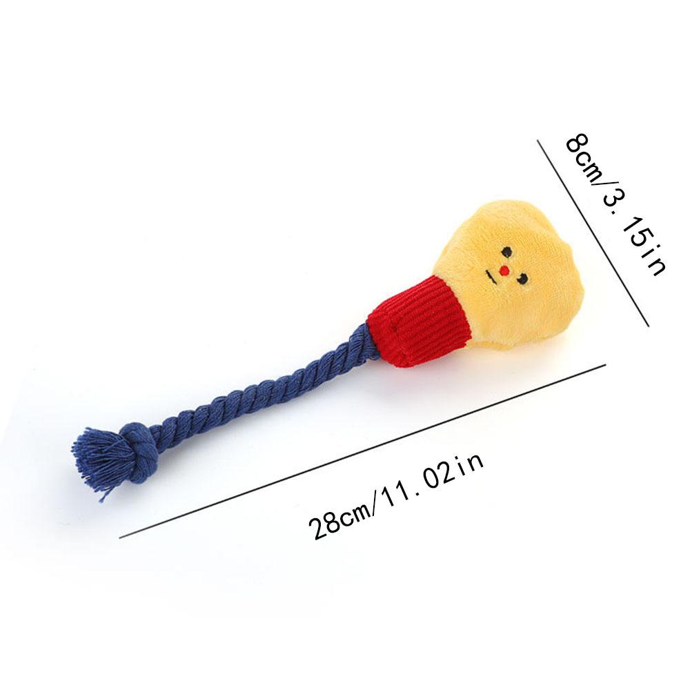 Søt Lyspære Plysj Hundeleke - Pipete Kjæledyr Tyggeleke Slitesterk Myk Plysjleke for Katter Hunder Valper Kjæledyrutstyr