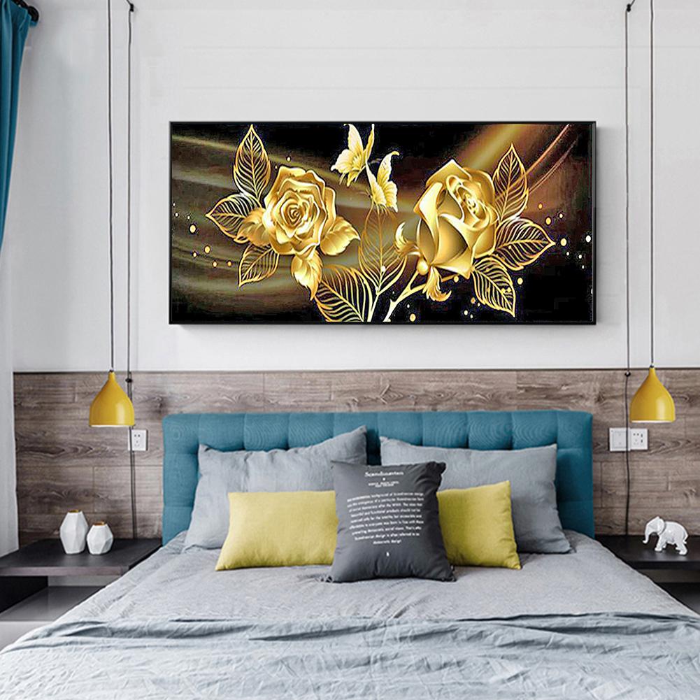 DIY 5D Rose Flower Full Diamond Picture Handmade Mosaic Round Drill Home Decor